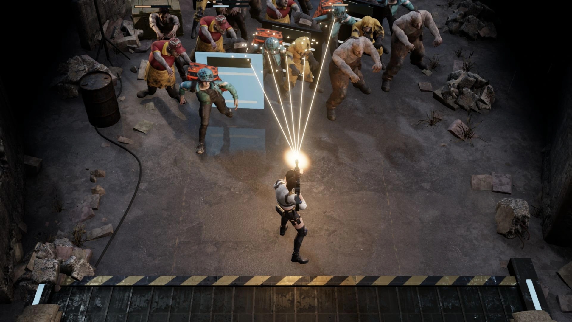 Move, aim, reload and choose upgrades while increasingly dangerous zombies close in.
